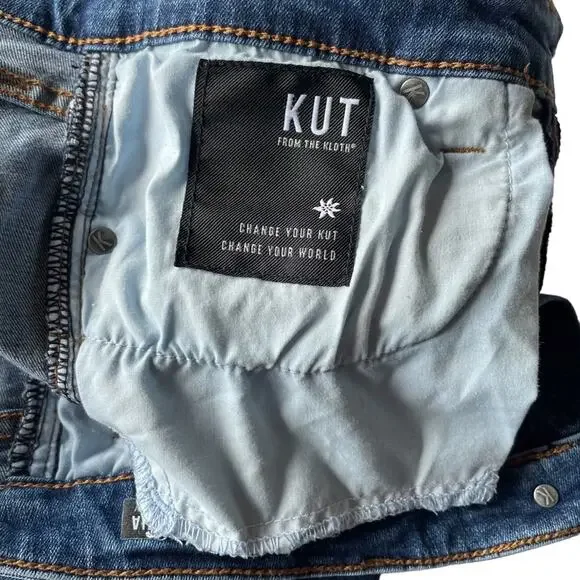 Women's KUT From The Kloth Mia Toothpick Skinny Distressed Denim Ripped‎ Jean 6 - Picture 8 of 13